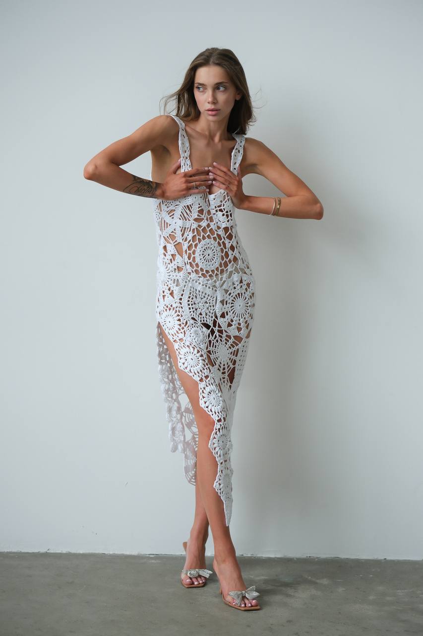Openwork Maxi Dress
