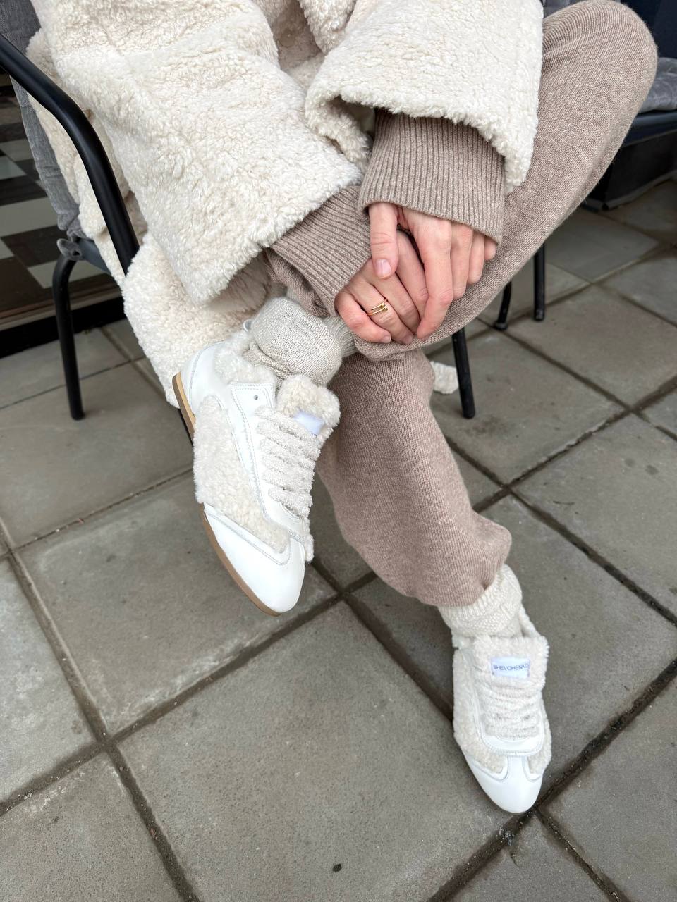 Fur-Trimmed Sneakers — lifestyle — SHEVCHENKO