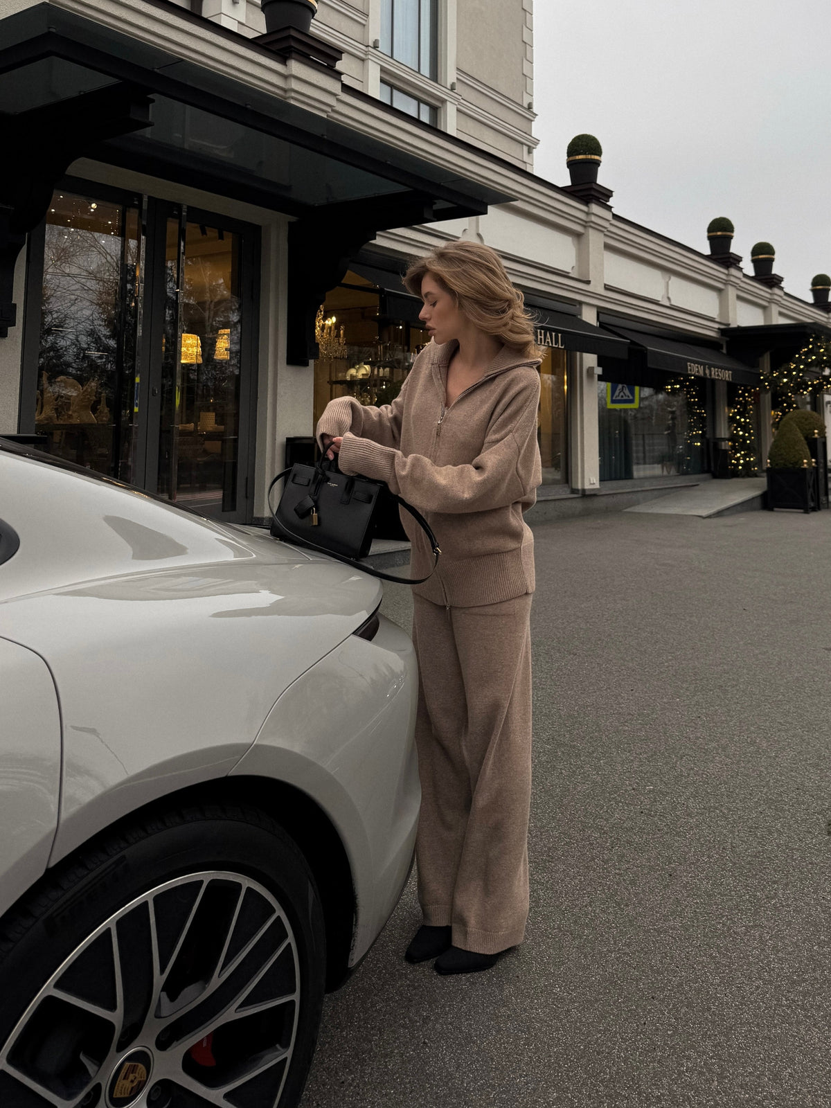 Lambswool Set: Zip-Up Cardigan and Trousers — lifestyle — SHEVCHENKO