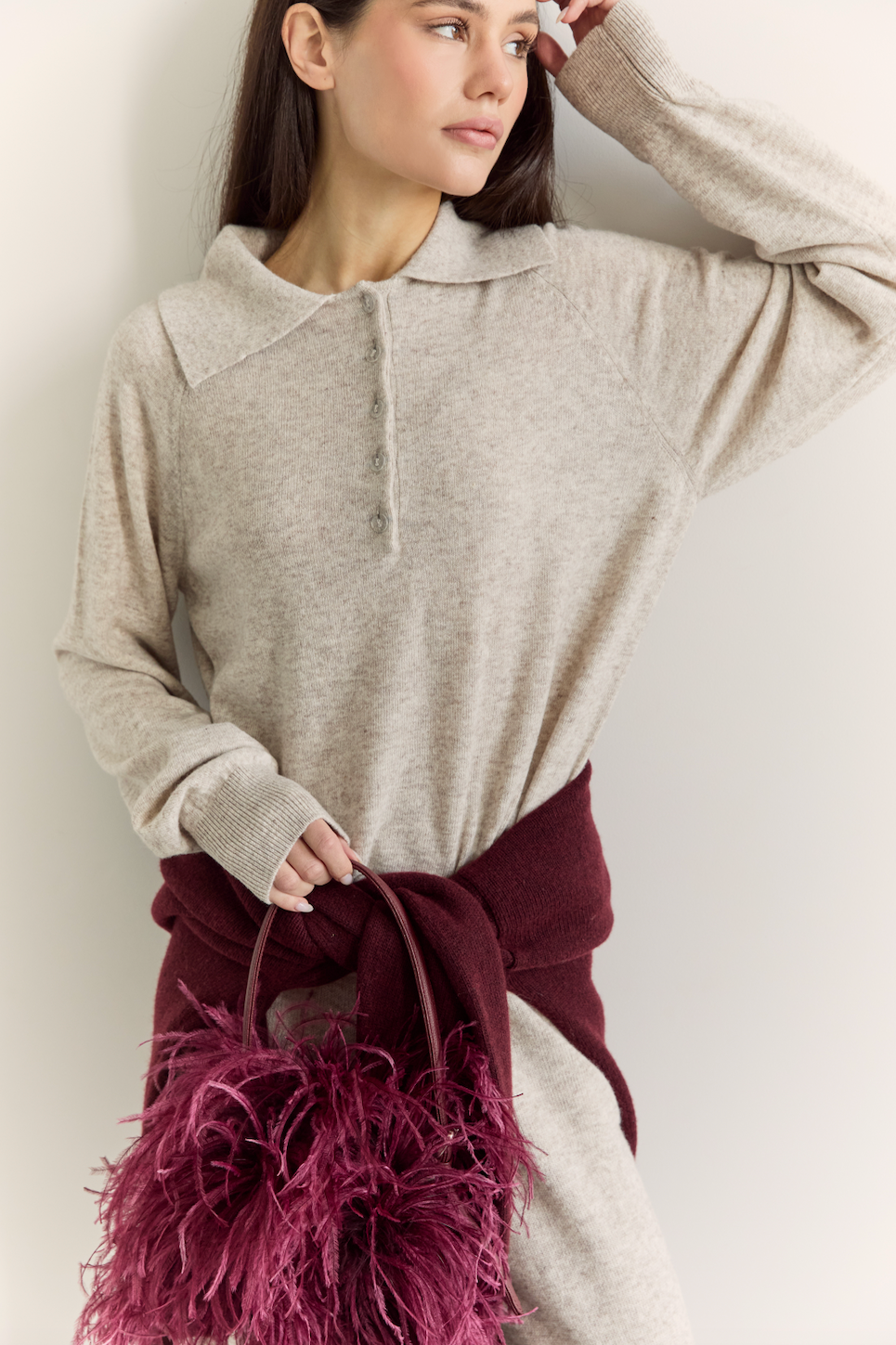 Lambswool Polo Sweater — side — SHEVCHENKO