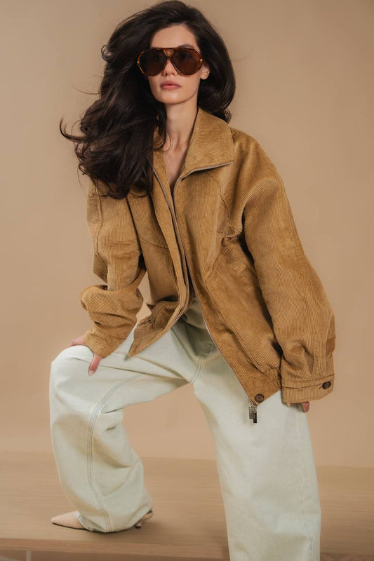Corduroy Bomber Jacket — side — SHEVCHENKO