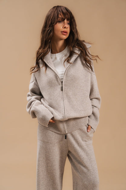 Lambswool Set: Zip-Up Cardigan and Trousers — look — SHEVCHENKO