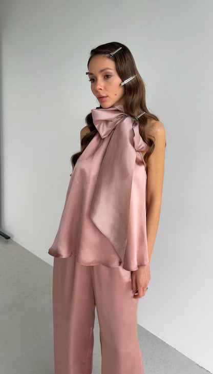 Viscose Top with Bow — side — SHEVCHENKO