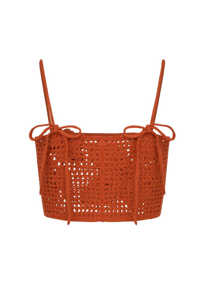 Openwork Top with Flowers — back — SHEVCHENKO