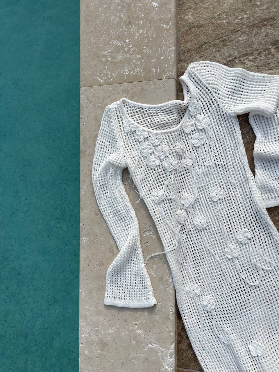 Openwork Dress with Flowers