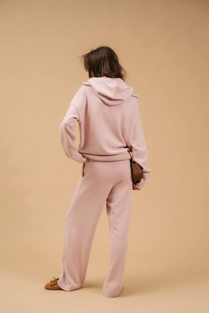 Lambswool Set: Zip-Up Hooded Cardigan — back — SHEVCHENKO