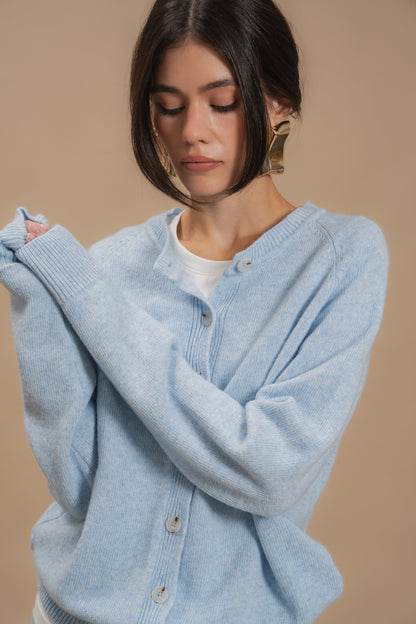 Lambswool Set: Fitted Button-Front Cardigan and Trousers — front — SHEVCHENKO