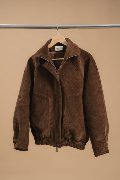 Corduroy Bomber Jacket — flat lay — SHEVCHENKO