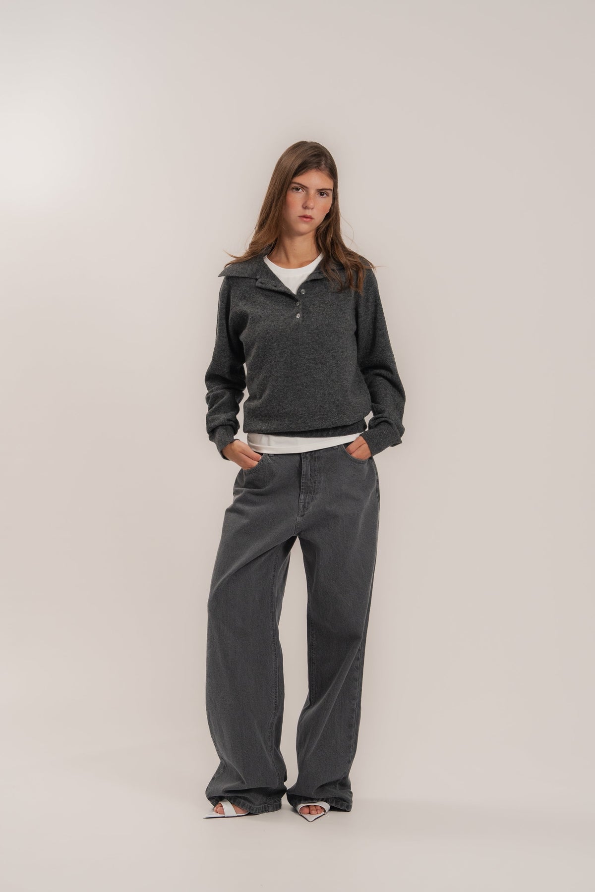 Jeans, Gray — look — SHEVCHENKO