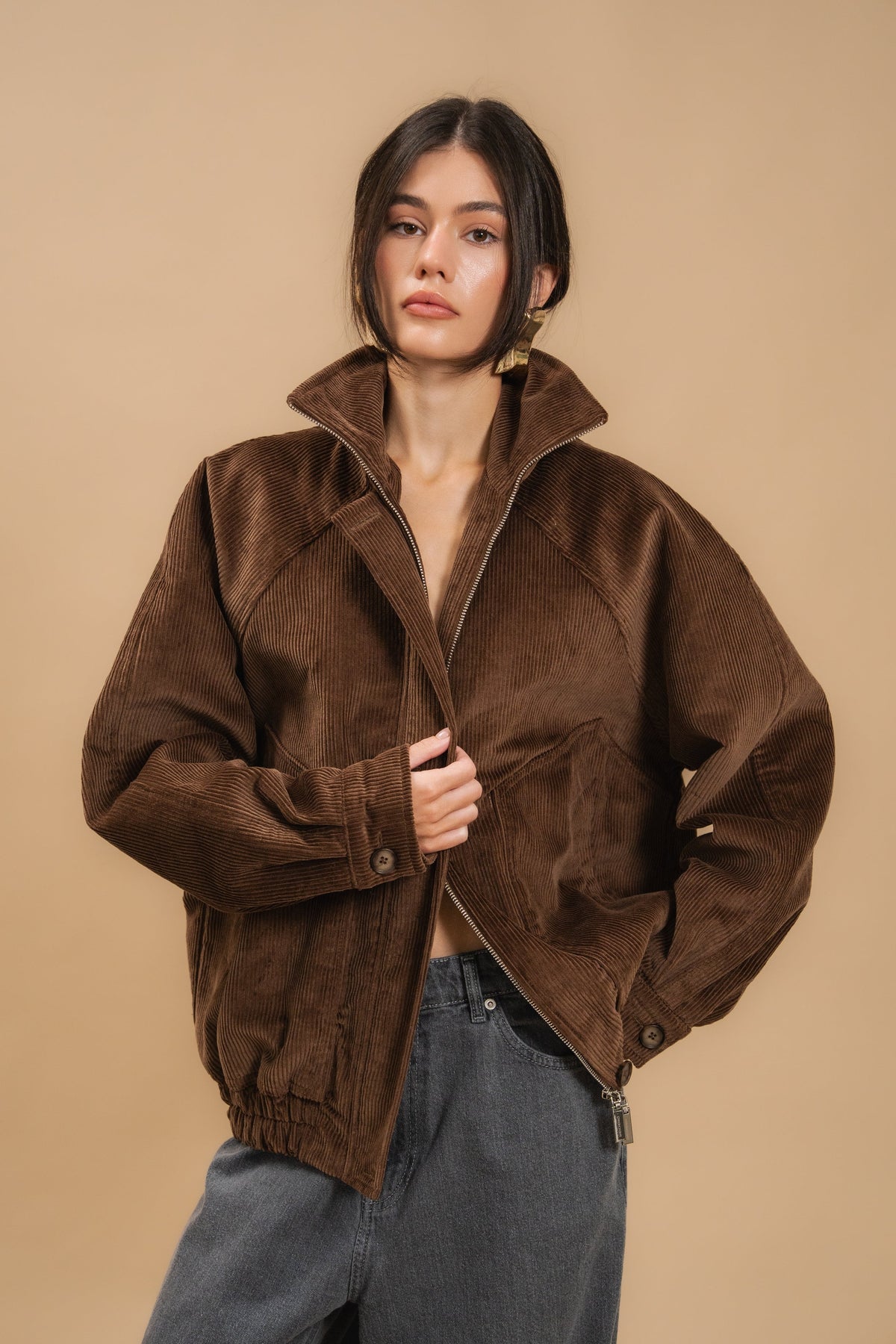 Corduroy Bomber Jacket — look — SHEVCHENKO