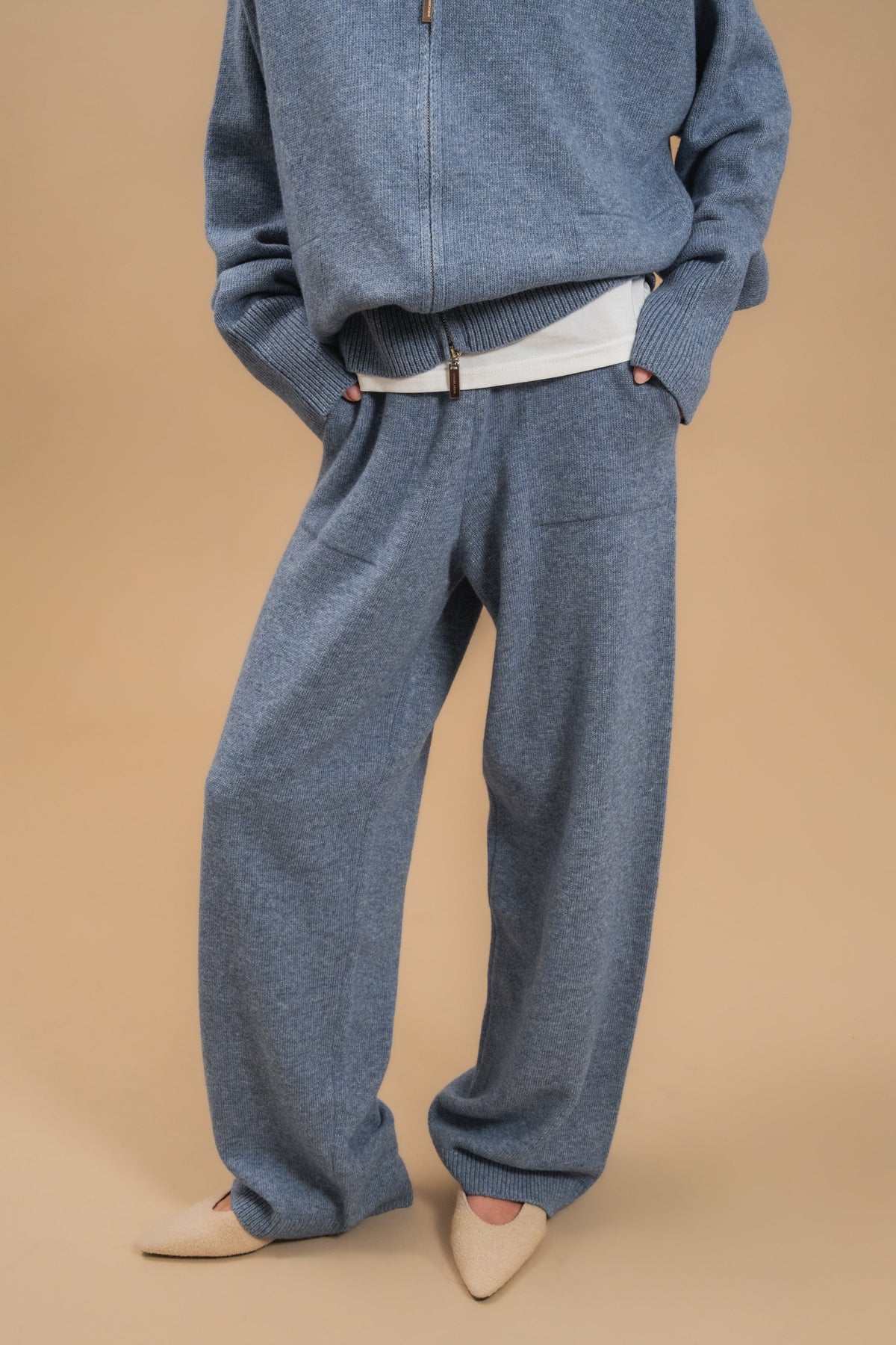 Lambswool Set: Zip-Up Cardigan and Trousers — trousers — SHEVCHENKO