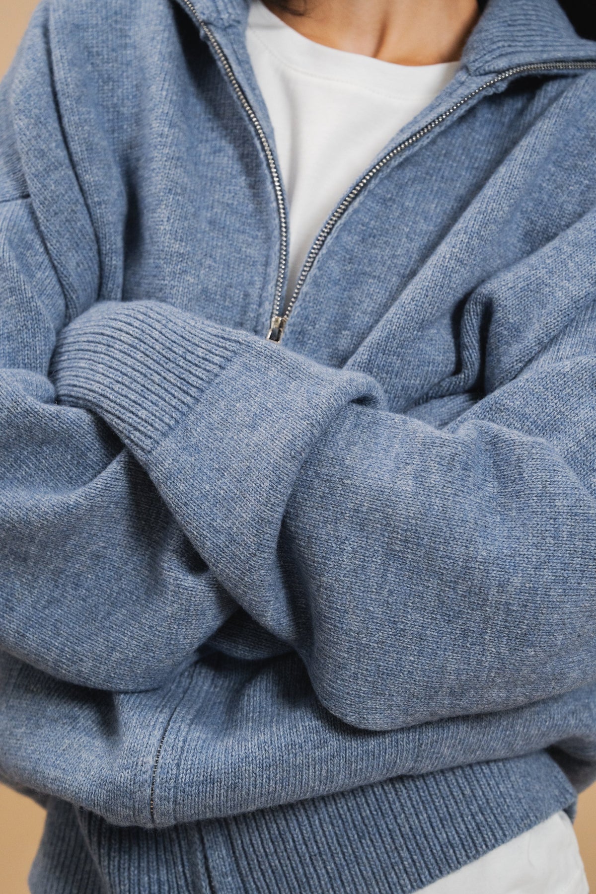 Lambswool Set: Zip-Up Cardigan and Trousers — detail — SHEVCHENKO