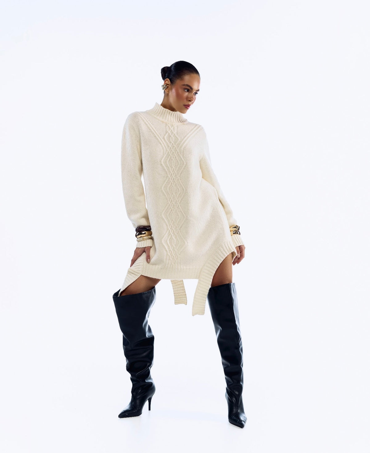 Knitted Wool Dress — side — SHEVCHENKO