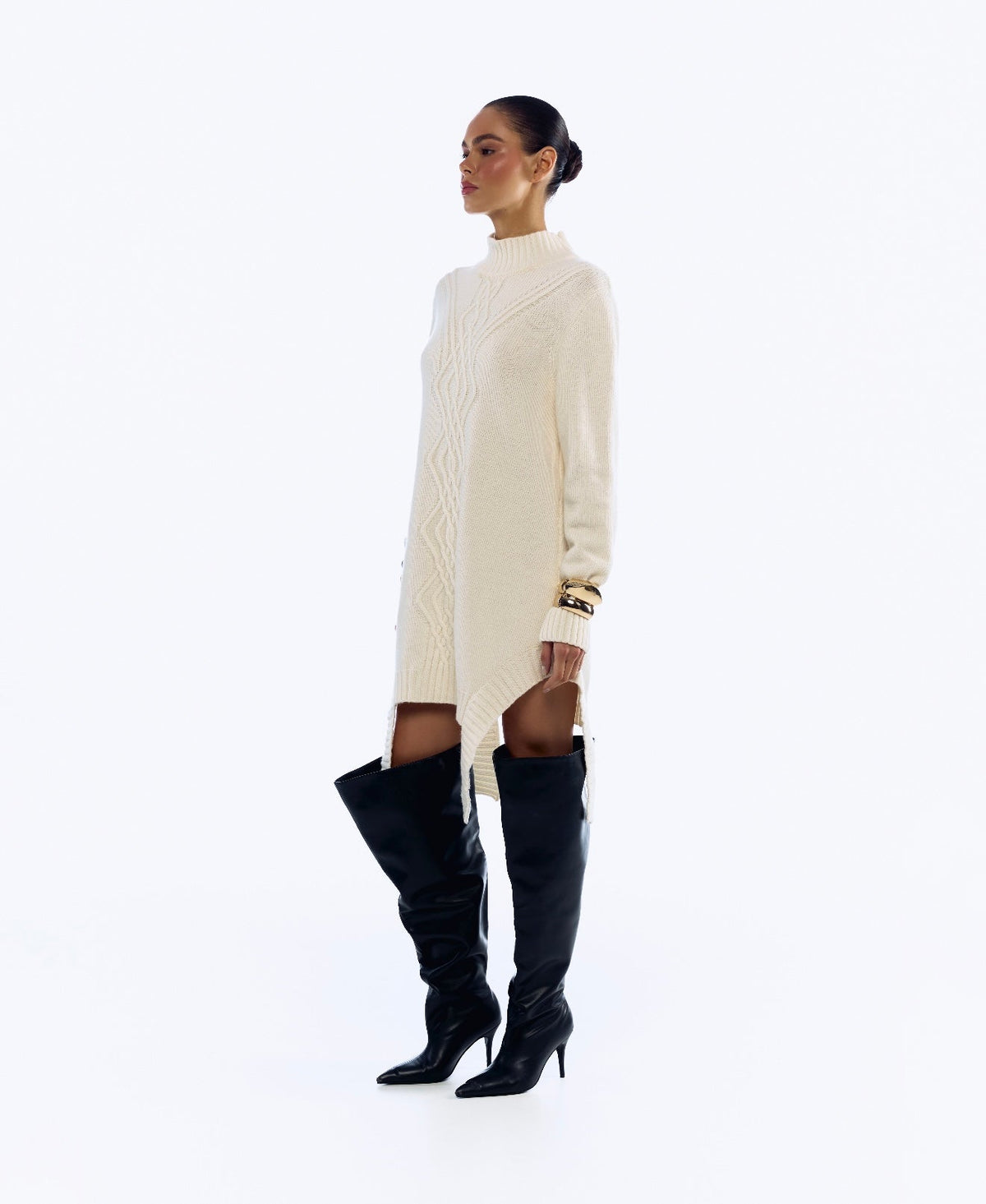 Knitted Wool Dress — front — SHEVCHENKO