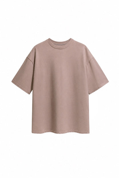 Oversized Cotton T-Shirt, Cappuccino