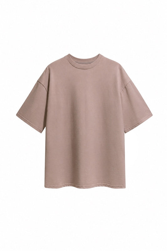 Oversized Cotton T-Shirt, Cappuccino
