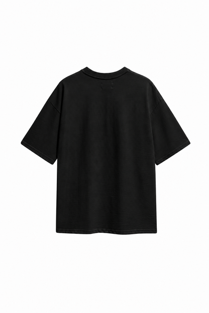 Oversized Cotton T-Shirt, Black