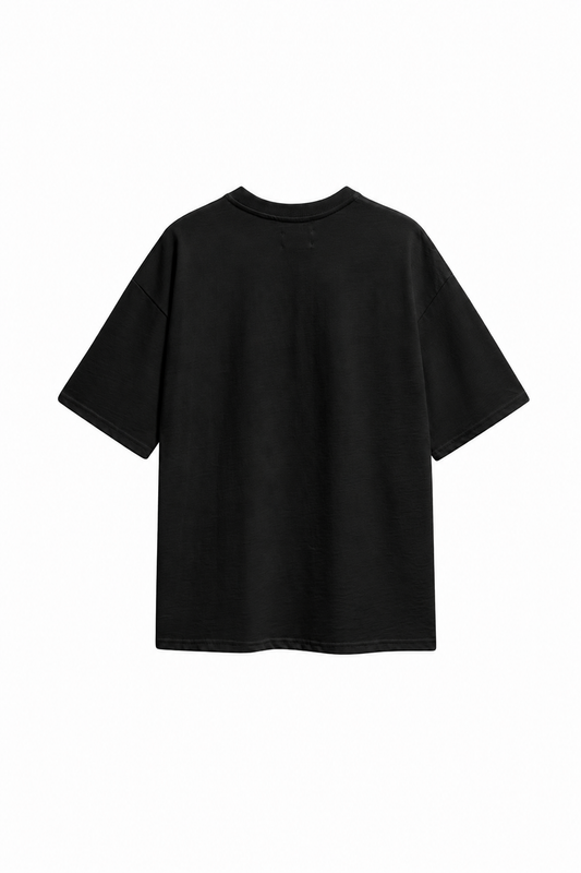 Oversized Cotton T-Shirt, Black