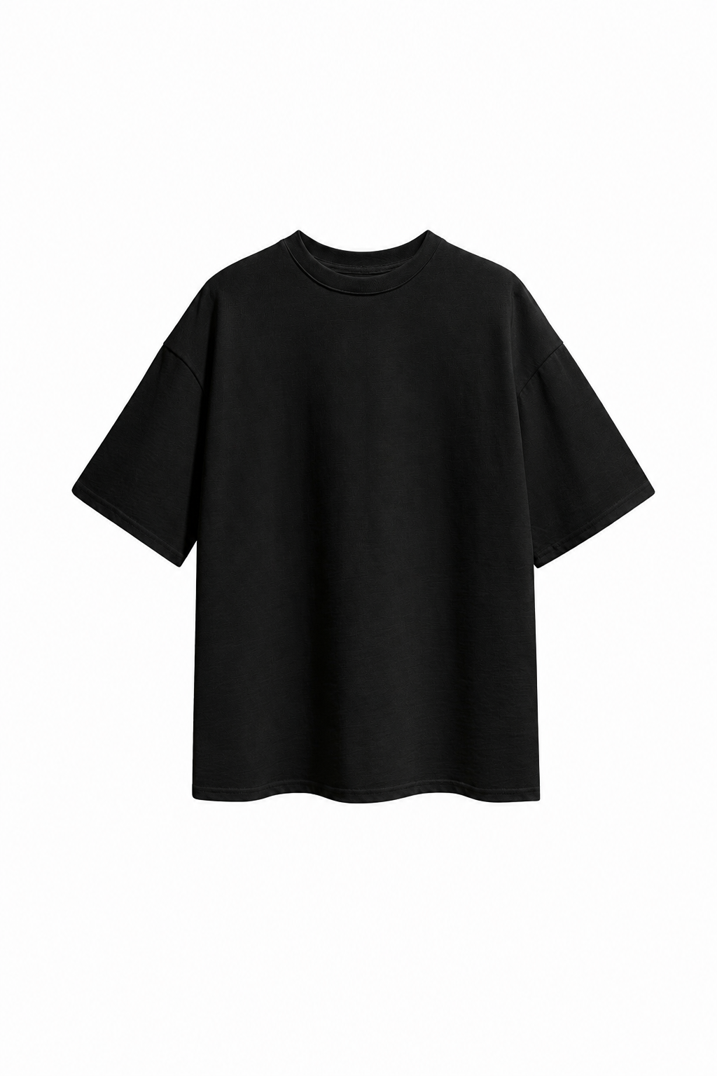 Oversized Cotton T-Shirt, Black