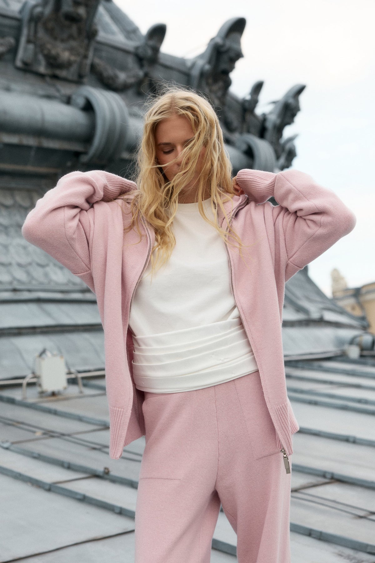 Lambswool Set: Zip-Up Hooded Cardigan — look — SHEVCHENKO