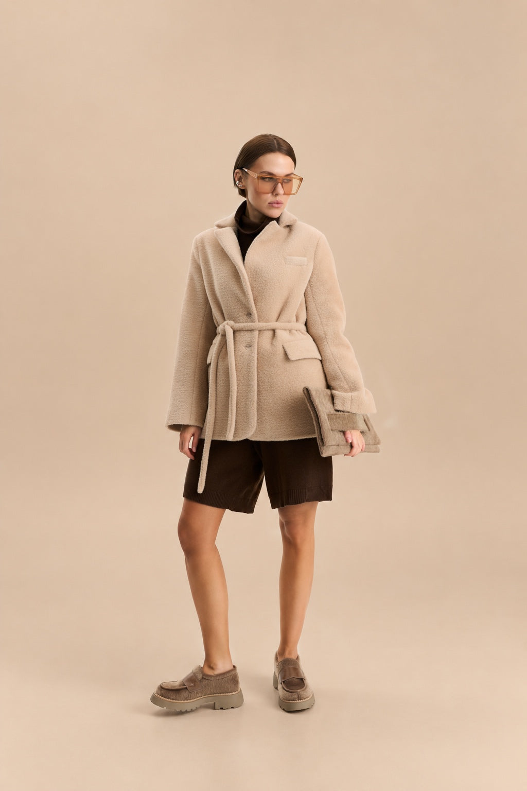 Textured Alpaca Wool Jacket — front — SHEVCHENKO