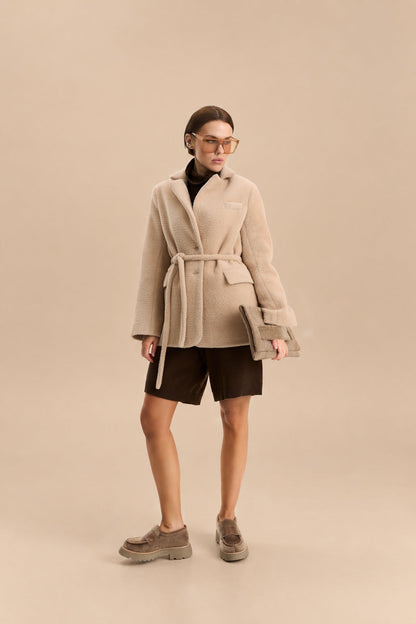 Textured Alpaca Wool Jacket — front — SHEVCHENKO