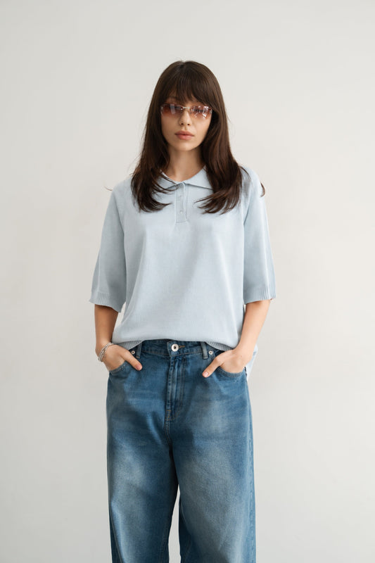 Knitted Polo Shirt