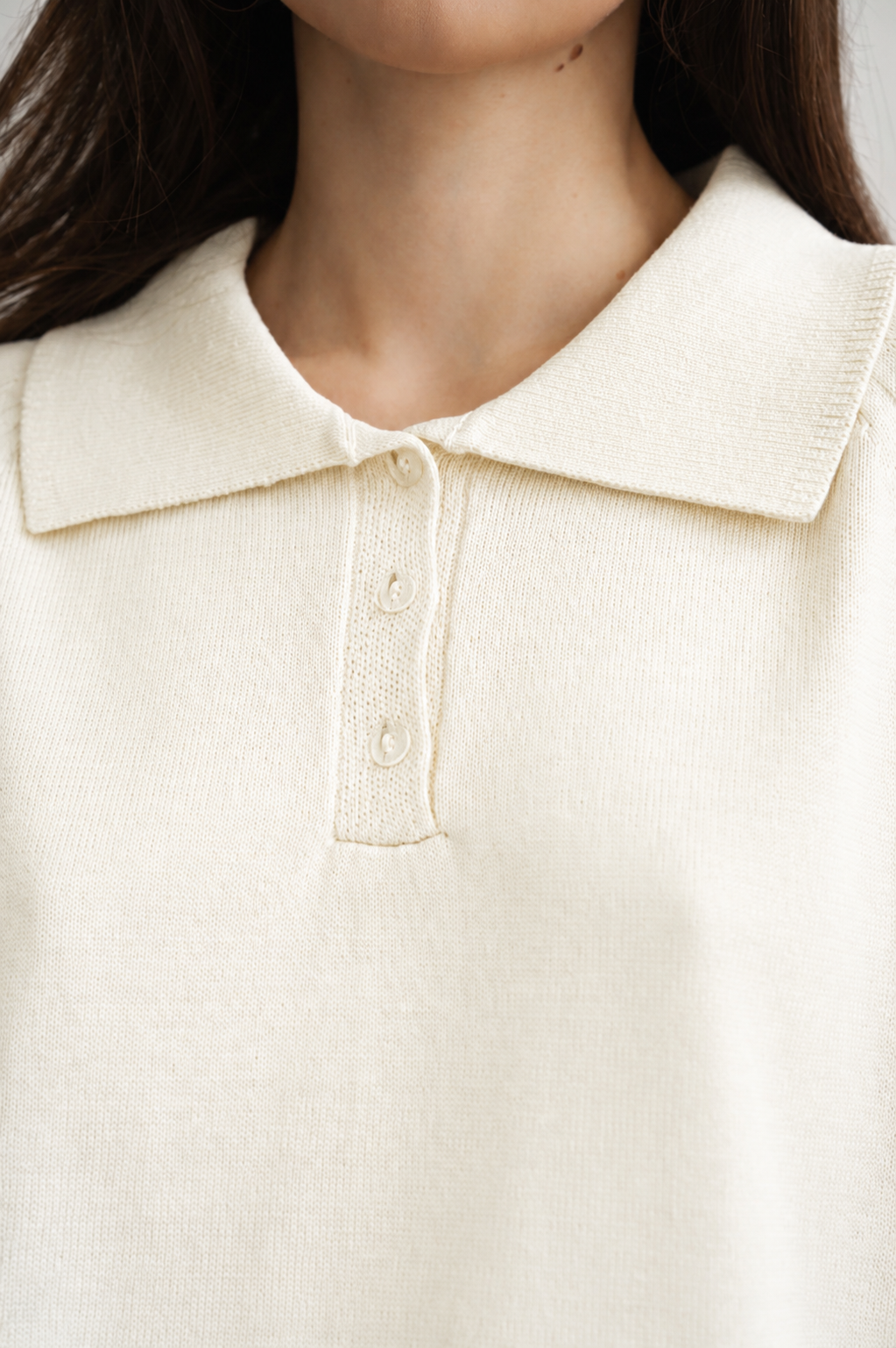 Knitted Polo Shirt — on a hanger — SHEVCHENKO