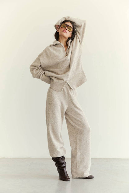 Zip-Up Lambswool Cardigan — full length — SHEVCHENKO