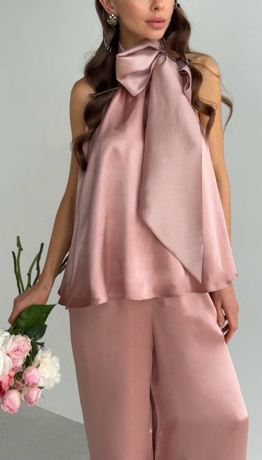 Viscose Top with Bow — front — SHEVCHENKO