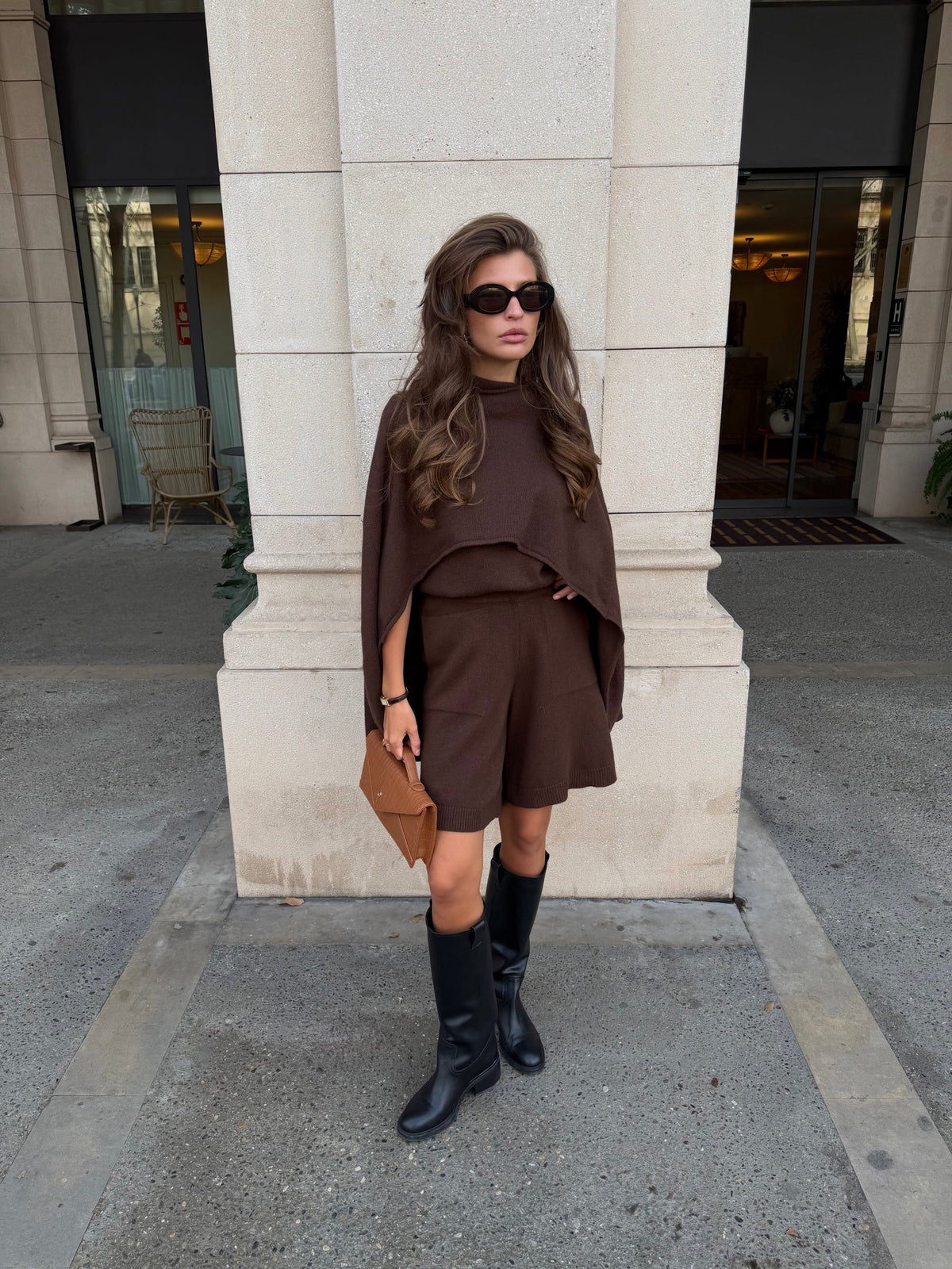 Lambswool Cape — side — SHEVCHENKO