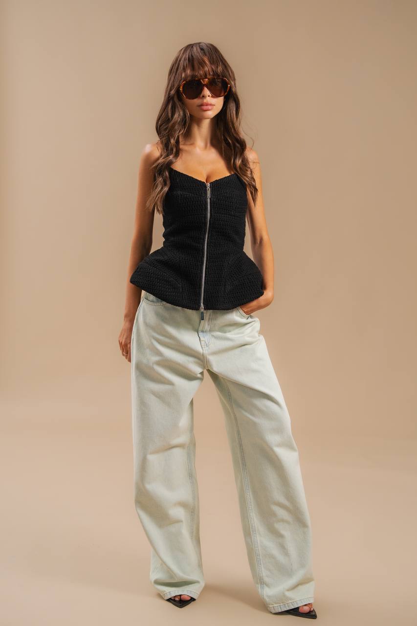 Lace-Up Corset Top — lifestyle — SHEVCHENKO