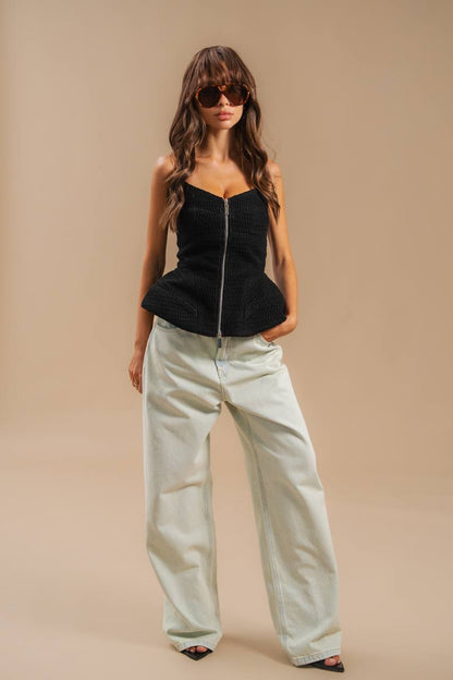 Lace-Up Corset Top — lifestyle — SHEVCHENKO
