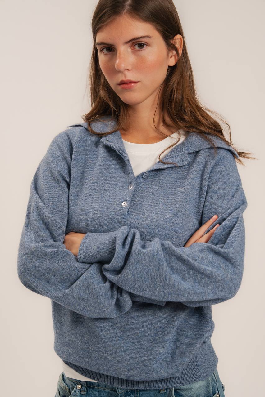 Lambswool Polo Sweater — look — SHEVCHENKO