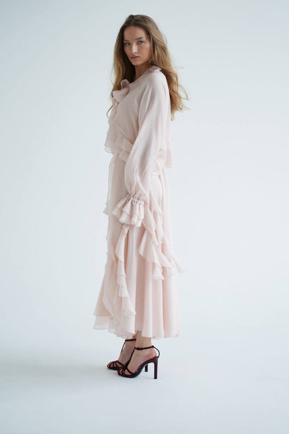 Chiffon Blouse with Ruffles and Flounces — lifestyle — SHEVCHENKO