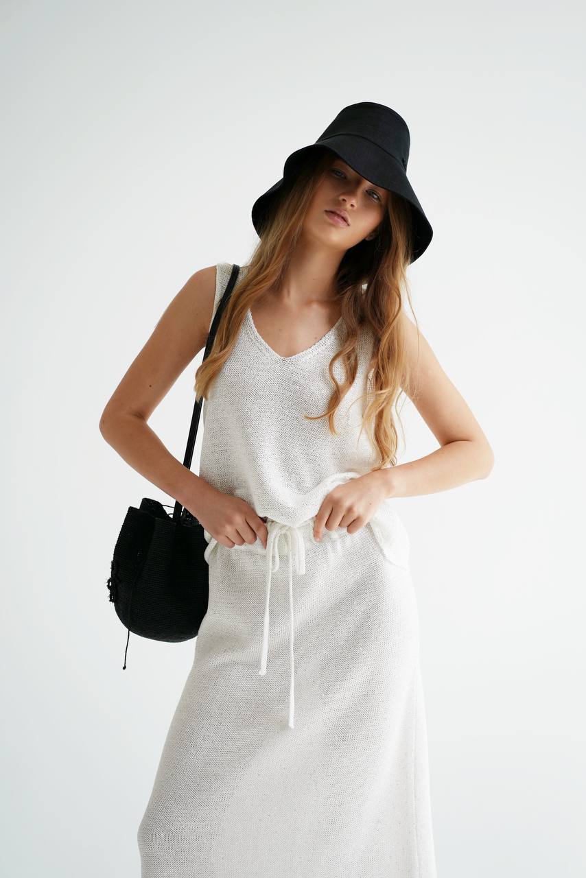 Knitted Midi Skirt in Fine Sequins — lifestyle — SHEVCHENKO