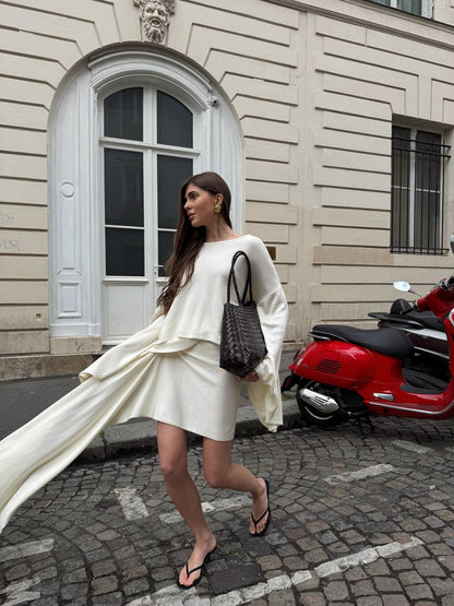 Set: Skirt and Jumper with Flared Sleeves — lifestyle — SHEVCHENKO