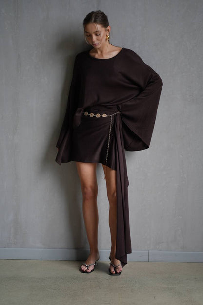 Set: Skirt and Jumper with Flared Sleeves — front — SHEVCHENKO