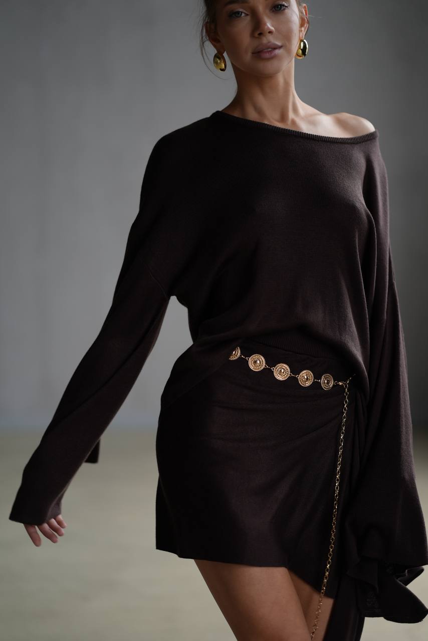 Set: Skirt and Jumper with Flared Sleeves — lifestyle — SHEVCHENKO