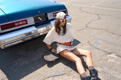 Oversized Heavy Cotton T-Shirt, Beige — lifestyle — SHEVCHENKO