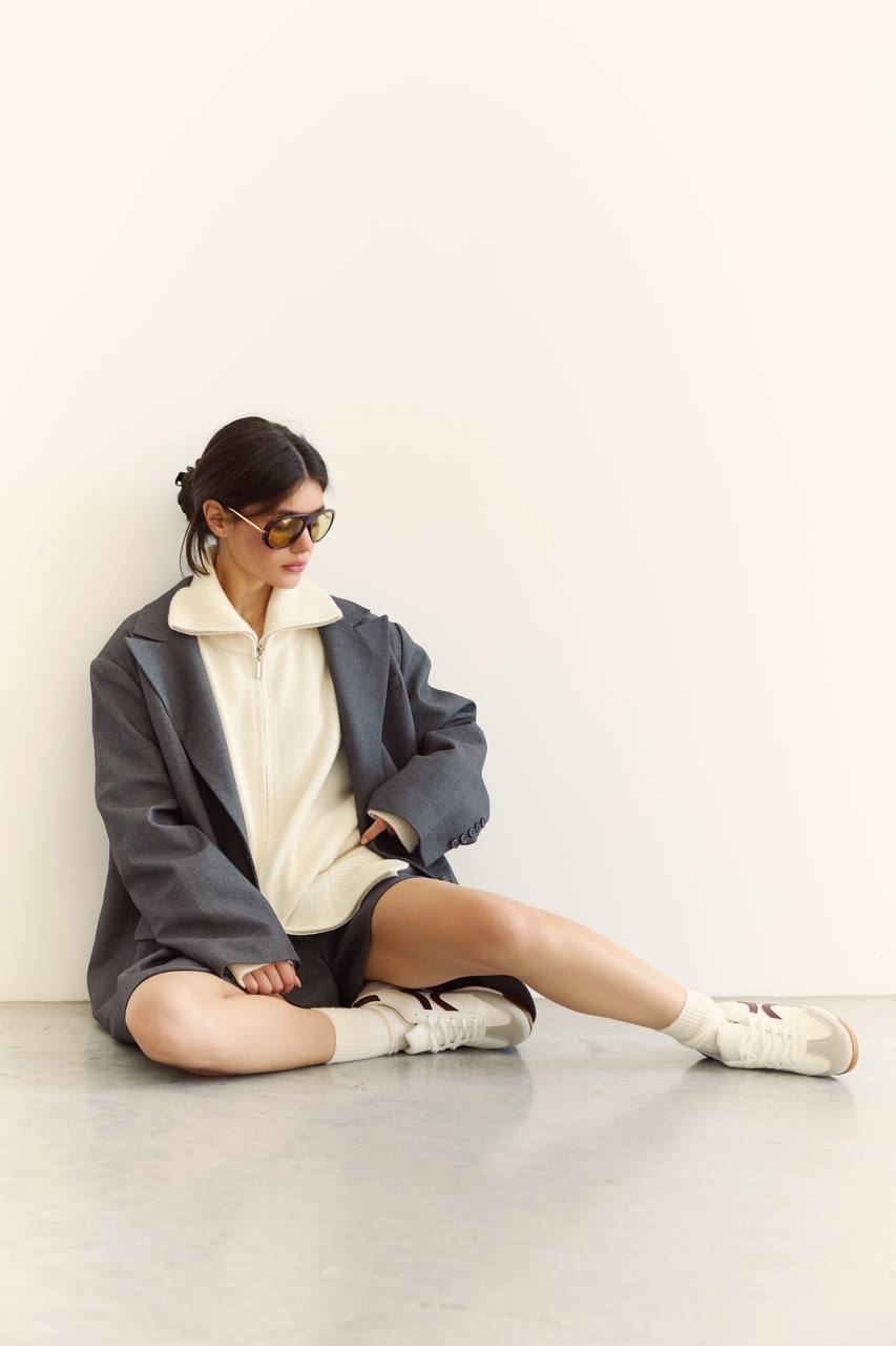 Wool Jacket, Gray — lifestyle — SHEVCHENKO