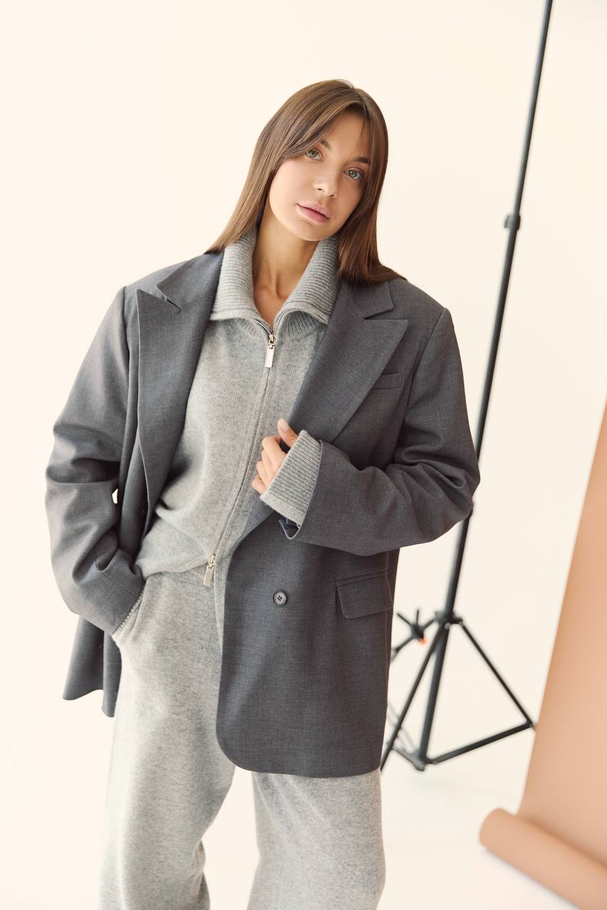 Wool Shorts, Gray — lifestyle — SHEVCHENKO