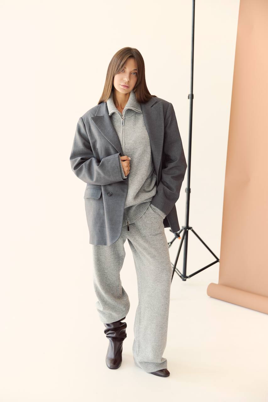 Wool Shorts, Gray — lifestyle — SHEVCHENKO