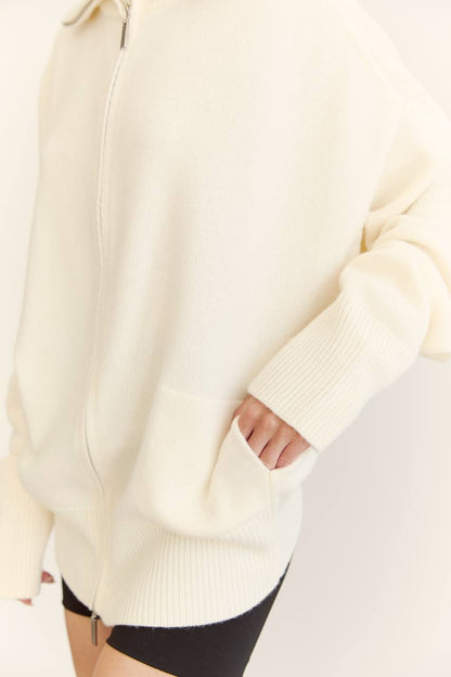 Zip-Up Lambswool Cardigan — look — SHEVCHENKO