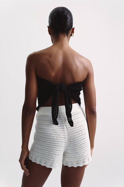 Luna Shorts, Milky — lifestyle — SHEVCHENKO