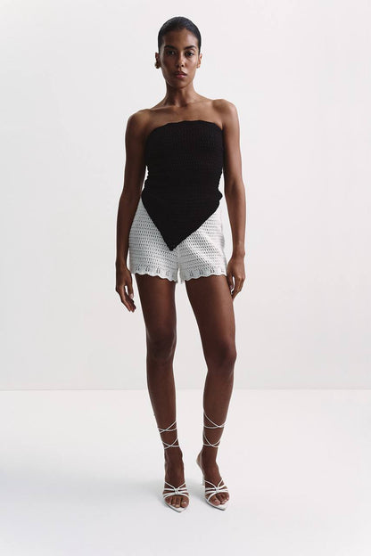 Luna Shorts, Milky — lifestyle — SHEVCHENKO