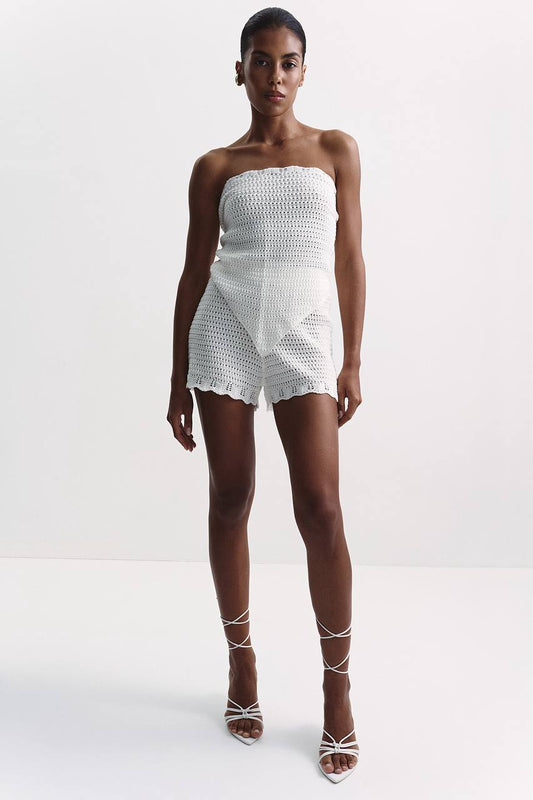 Luna Shorts, Milky — front — SHEVCHENKO