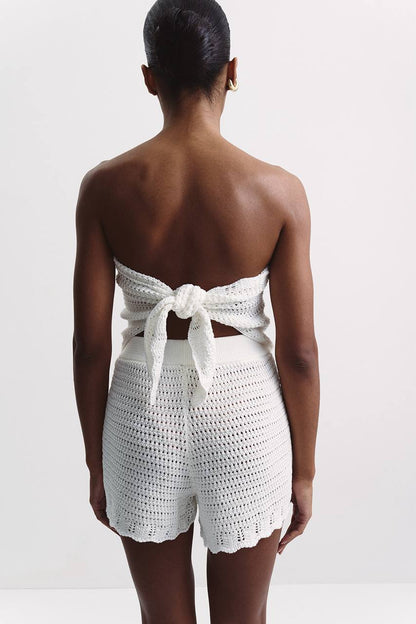 Luna Shorts, Milky — detail — SHEVCHENKO