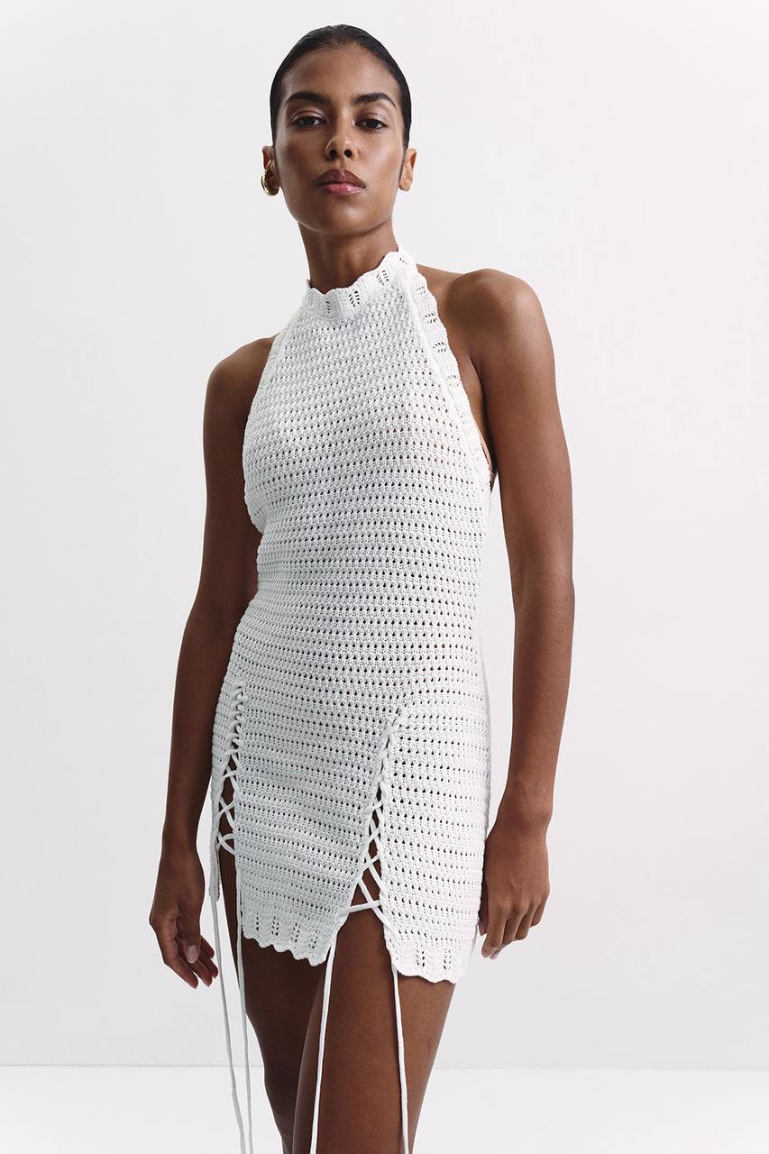 Kaia Dress, Milky — lifestyle — SHEVCHENKO