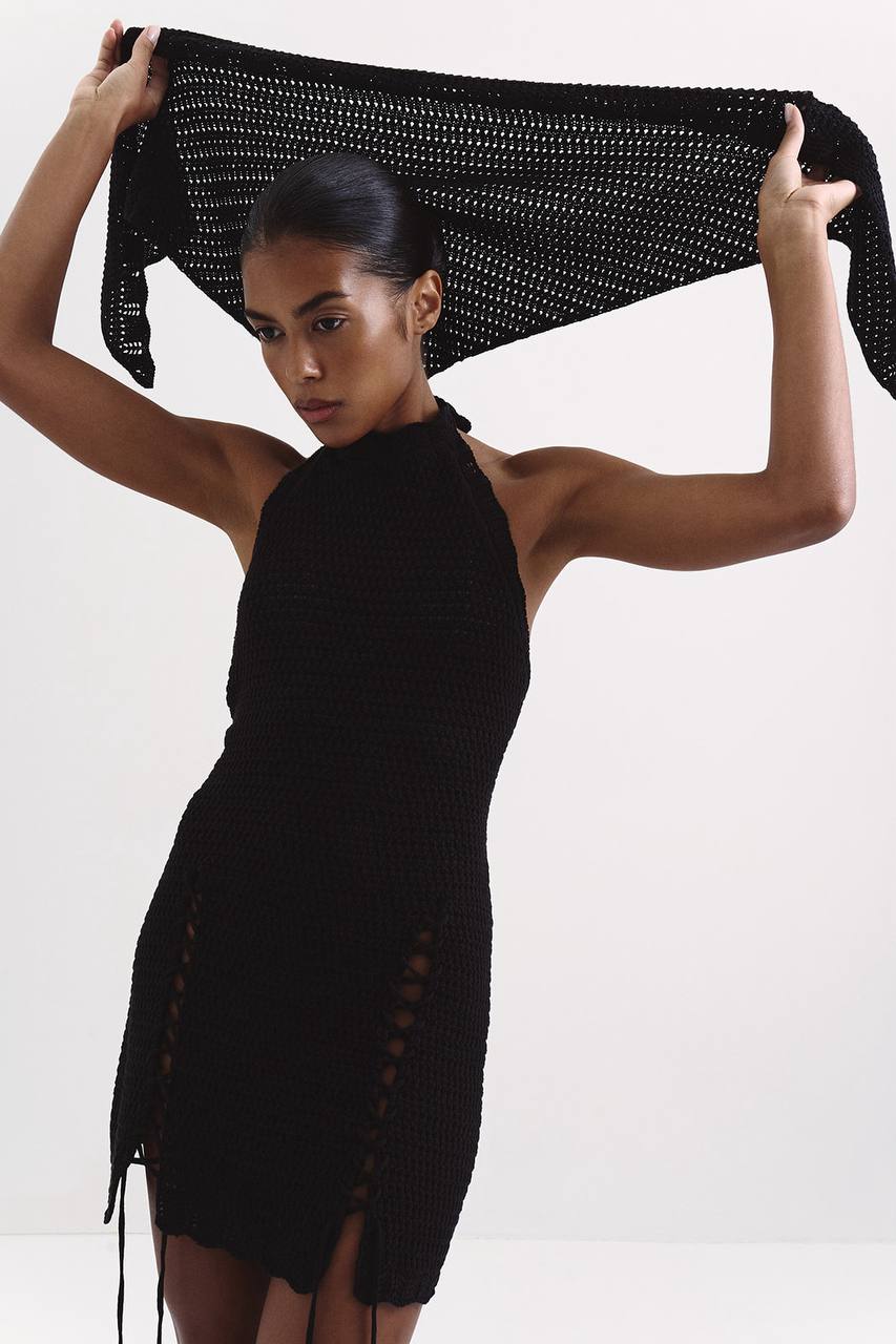 Kaia Dress, Black — lifestyle — SHEVCHENKO